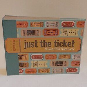 Just the Ticket: Ticket Stub Organizer (Hardback or Cased Book) New